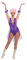 SMIFFYS Costume da trapezista, Viola, con body e guanti