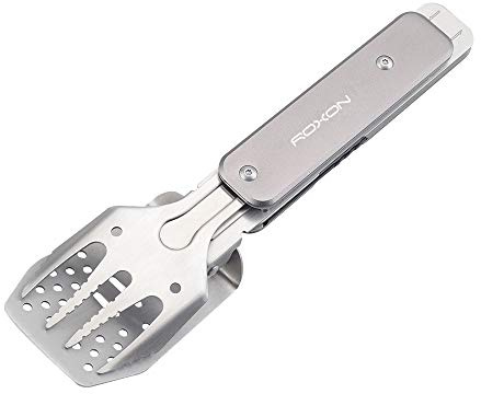 ROXON 4 in 1 Mini Folding BBQ Barbecue Combo Tool (Grey)