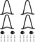 KLYNGTSK 4 Stück Möbel Haarnadelbeine Metall Hairpin Beine 15cm Tischbeine Haarnadel Couchtisch Beine Schwarz Tischfuß Hairpin Legs Moderne Couchtisch Füße Hairpin Tischfüße für Schreibtisch Esstisch
