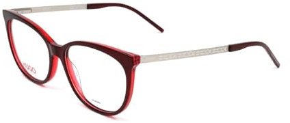 HUGO 1082 LHF 55 Damen Brille, Burgunderrot, 55