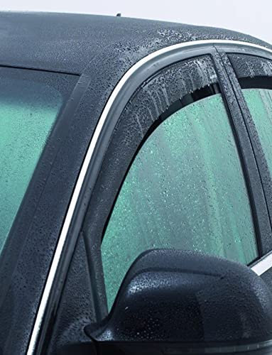 Vordere Windabweiser (1 Set) für die Fahrer und Beifahrerseite-CLS0033678D passend für VW Polo TYP 6R, FLH, 3-Door, 2009- Dunkles Material