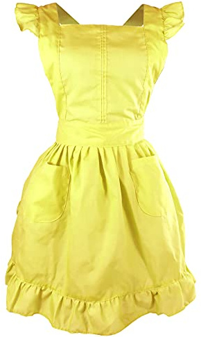 LilMents Petite Maid Ruffle Retro Apron Kitchen Cooking Cleaning Fancy Dress Cosplay Costume