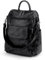 UTO Rucksack Damen Elegant mit Schultergurt Modischer Multifunktionsrucksack Schultertasche Herren Leder Backpack Kompartiment Reißverschluss Umhängetasche Schule Schulrucksack Handtasche Schwarz Neu