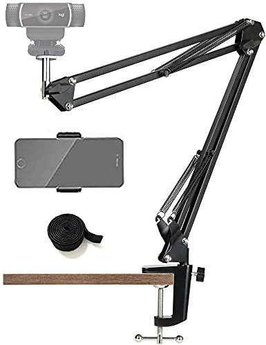 Etucro Webcam Ständer Handyhalter Aufhängung Scherenarm Webcam Kamerahalterung Handy Stativhalter für Handys, Logitech Webcam C920 C930 C922 C615 und andere Geräte mit 1/4 Gewinde