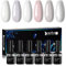 Beautilux UV Nagellack Weiß, 6 Farben 10ml Soak Off Gel Nagellack Set für Home-Maniküre Nail Art Maniküre (Weiß Serie)