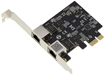 KALEA-INFORMATIQUE Carte PCIe 2.5 LAN Dual Gigabit ethernet 10 100 1000 2500 1G 2.5G 2 Ports RJ45. avec Chipset Realtek RTL8125