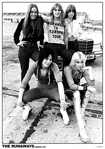 Artificial Posters RUNAWAYS POSTER LONDON 1976 BANDSHOT JOAN JETT LITA FORD, 84 x 60 cm
