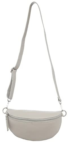 Zwillingsherz Bauchtasche mit Reißverschluss 100% Echtleder – Hochwertige Damen Bauchtasche Crossbag klein und elegant - Schultertasche Bauchtasche