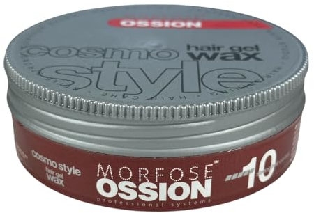 Morfose Ossion No10 Cosmo Style Aqua Hair Gel Wax 175 ml - Haarstyling Wachs - Starke Haarkontrolle, Ultra Starker Halt, Intensiver Glanz, Flexibles Styling - Für Alle Haartypen