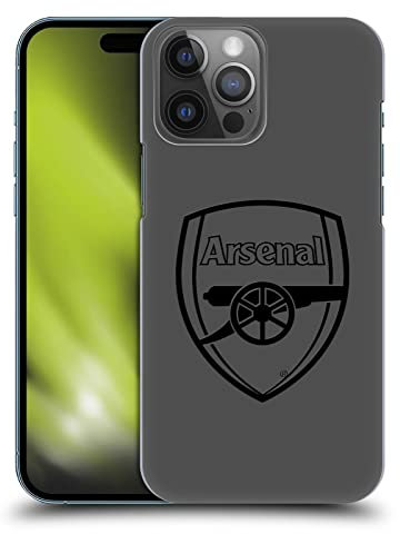 Head Case Designs Officially Licensed Arsenal FC Black Logo Crest 2 Hard Back Case Compatible With Apple iPhone 14 Pro Max