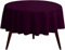 Pomp Aubergplant runde Premium-Polyester-Tischdecke, 178 cm, knitter- und schmutzabweisend, pflegeleichter Stoff, passend für runde oder runde Tische