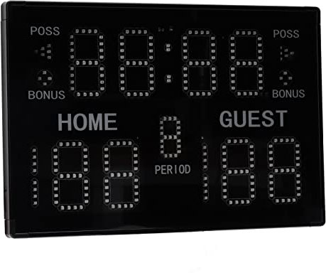 Tableau d'affichage électronique avec télécommande, léger et portable LED numérique avec minuteur pour basketball, ping pong, football, tennis de table, badminton, gardien de score de bureau