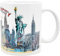 DESSAPT Arts - New York City - Mug Céramique 325 ml - Mug céramique 325ml - Tasse-Cadeau Unique avec les Magnifiques Paysages New-Yorkais - Imprimé en France - Blanc Brillant