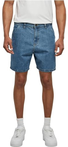 Urban Classics Herren Shorts Denim Bermuda Shorts Light Blue Washed 32