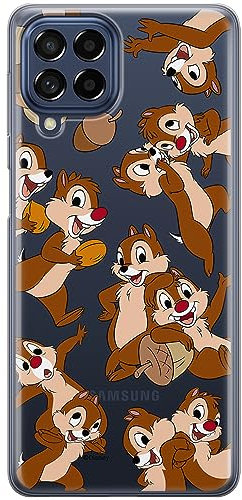 ERT GROUP custodia per cellulare per Samsung M33 5G originale e con licenza ufficiale Disney, modello Chip & Dale 004 adattato in modo ottimale alla forma dello smartphone, parzialmente trasparente