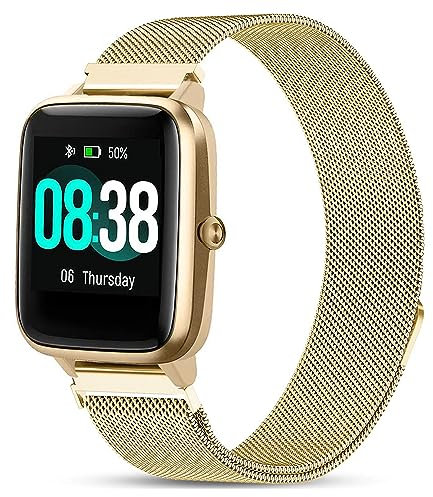 VELULYX Correa metal para Veryfitpro ID 205L Smartwatch, 19mm Correa Acero inoxidable para GRV FC1 IDW 15 ID205S ID205G ID215G ID216 YM205L Uwatch3 Ufit GT BV205L TE021 SW020 SW021 SW023 Smartwatch