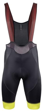NALINI 03109001100C000.10 Bib Short Uomo Pantaloni Sportivi Nero/Giallo S