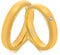 ANAZOZ Trauringe Paar Wolfram, Partnerringe mit Gravur Trauringe Goldenes Ringband 4mm Frau 60 + Mann 54