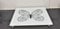 Deenz 60X52Cm White Butterfly Sketch Universal Hob Cover Plate Tempered Glass Worktop Saver Dishwasher Safe 5Mm All Types Of Cookers (Hob Cover 4 Feets)