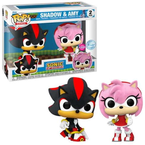 Pack 2 figurines Funko Pop Games Sonic Shadow et Amy Rose