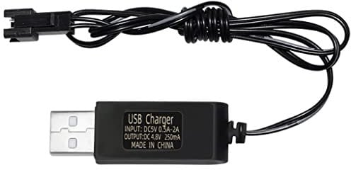 USB Charging Cable Battery Charger Ni-Cd Ni-MH Batteries Pack SM-2P Plug Adapter 4.8V 250mA Output for Toys Car