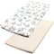TupTam Baby Spannbettlaken Kinder Spannbetttuch für Babybett Kinderbett 2er Pack, Farbe: Löwe/Blätter/Beige, Größe: 90 x 200 cm