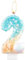 Mermaid Birthday Candles, Shell Sequins Candles for Cake, Girls 2nd Birthday Decorations, Blue Ocean Birthday Candles, Conch Number 2 Candles Cake Toppers for Girls Boys Birthday Party Decorations