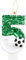 Football Number 5 Candle, Sparkling Sequin Green White Birthday Cake Topper Decorations for Party, Football-Themed Activities, Wedding, Anniversary Supplies