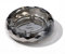 CDXHOME Crystal Glass Ashtray, Elegant Gold-Crystal Cigar Cigarettes Holder for Home & Office Desktop Tabletop Décor(Crystal Gray,4.7inch), Grey