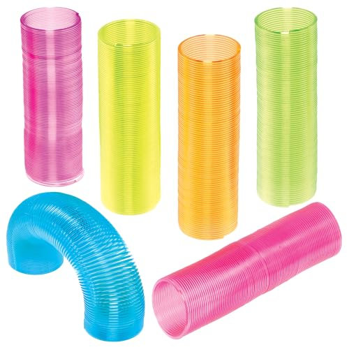 Baker Ross FN147 Superlange Mini-Spiralfedern – 6er-Pack, Federspielzeug für Partytüten, Zappelspielzeug
