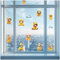 Yabaduu Fensterbilder 3x DIN A4 Bögen Fensterfolie Sticker für Kinder Badezimmer Kinderzimmer Wohnzimmer Aufkleber Fensteraufkleber wasserfest Y076 (17 Raincoats)