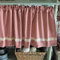 Rideau de cuisine en coton rouge et blanc à carreaux pour petite fenêtre, café, bistrot (carreaux rouges, 200 cm (largeur) x 80 cm (hauteur)