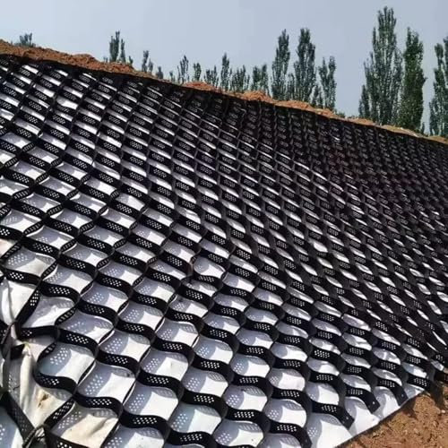 Schlammkontrollgitter im Freien, Kies-Bodengitter für Feuerwege, Neigung, Parkplatz, Geogitter-Stabilisierungs-Fertigersystem, hält den Hang, WXL, 3 x 5 m/9,8 x 16,4 Fuß