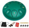 Stahlzungentrommel, 6 Zoll 8 Tone C-Dur Zungentrommel Schlagzeug Anfänger, Steel Pan Töne Schlaginstrument, Hand Pan Drum für Meditation Yoga Klangheilung, Grün