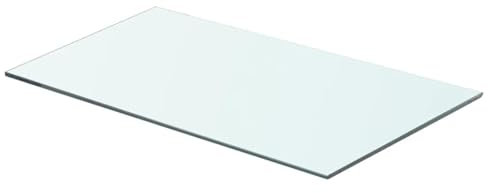 Juroupi Regalboden Glas Transparent 60 cm x 30 cm Transparentes Badezimmerregal Glasplatte Tisch