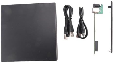 Asuinxurr 12,7 Mm Externes DVD GehäUse USB 2.0 Externes DVD/CD-ROM GehäUse für Laptop Desktop PC Optisches Laufwerk SATA zu SATA