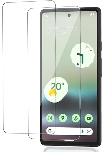 ICESPRING für Panzerglas für Google Pixel 6a Schutzfolie, 2 Stück Fingerabdruck-ID Panzerfolie für Google 6a Schutzfolie, 9H Härte Schutzglas für Pixel 6a Panzer Schutz Glas