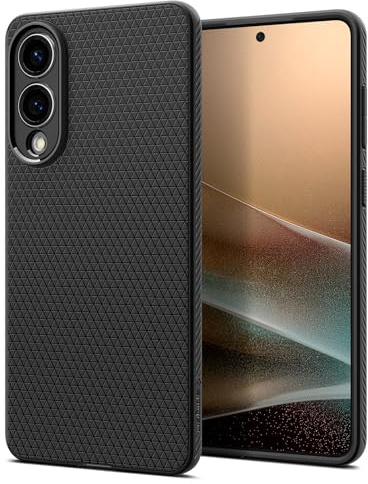 Spigen Liquid Air für Samsung Galaxy S25 Edge Hülle mit [Stoßdämpfender Schutz], leichtes TPU, Anti-Rutsch Design –Schwarz