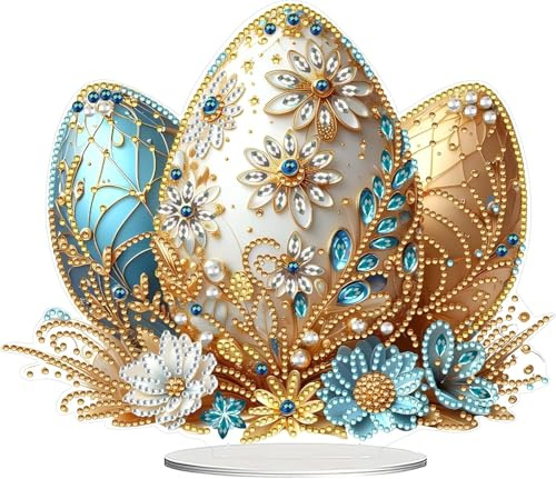 Guidre 5D Diamond Painting Aufsteller, Diamond Painting Tischdeko, DIY Diamant Painting Erwachsene, Bastelset Diamantmalerei Kinder Mädchen für AnfäNger, Familie Deko, Ostern Geschenk