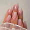 24PCS Short Coffin French Tip Press On Nails – Pink Gradient Acrylic False Nails with Glue, Multiple Sizes, Durable & Stylish Salon-Quality Nail Tips for Women
