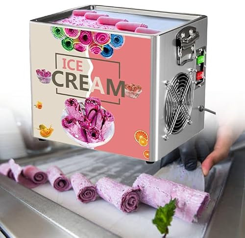 WEIMILOR Máquina para Hacer Rollos de Helado Frito, 30 x 24 cm (11,8 x 9,4 Pulgadas), Bandeja para Helado Frito, máquina para Hacer Helado Enrollado de Acero Inoxidable con 1 raspador
