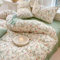 Michorinee Bettwäsche 140x200 Baumwolle Beige Grün Blumen Blätter Pflanzenmuster Bettbezug Set 2 Teilig Floral Blümchen Blumenmuster Weich Bettwäsche-Sets mit 1 Kissenbezüge 70x90cm und Reißverschluss