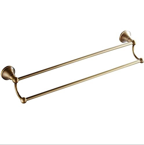 HADECOLL Doppelter Handtuchhalter Aus Antiker Bronze Für Küche, Bad, Hotel, Toilette, Handtuchhalter Mit Messing- Und Chrom-Finish, Bronzea