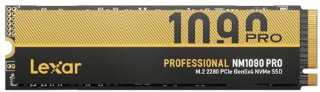Lexar SSD 4TB NM1090 Pro M.2 2280 NVMe PCIe 5.0 intern retail (LNM109P004T-RNNNG)