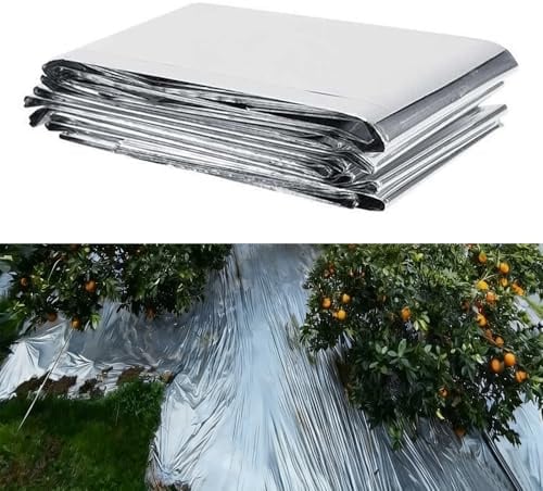 Silver Reflective Mylar Film - 210 x 120cm/82 x 47 inch Mylar Reflective Sheeting Garden Greenhouse Covering Foil Sheets, Highly Reflective, Effectively Increase Plants Growth