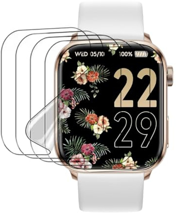 SRSRROP Protection écran pour Ice-Watch - ICE smart 2.0 Square (1,96) film | 5 Pièces Installation Facile protection montre,film hydrogel Flexible,Soft HD TPU ecran
