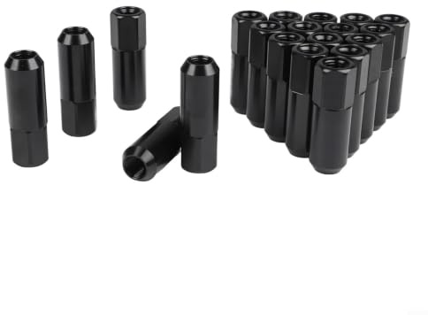 Leichtgewicht Radmuttern M12x1.5 60° Konussitz 20-teilig Schwarz Für Felgen Schrauben Tire Nut