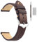 EACHE Uhrenarmband 20mm, Vintage Uhrenarmband Leder Crazy Horse & Öl Wachs Leder Uhrenarmbänder für Herren/Damen (Öl Dunkelbraun)