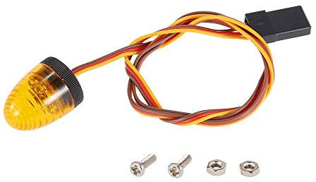 KEEDA RC LED Licht Rotierende Blinkende Lampe Polizei Beleuchtung für 1/8 1/10 RC Modell Auto HSP SCX10 1/14 RC Car Tamiya Traktor RC Engineering Truck (Gelb)