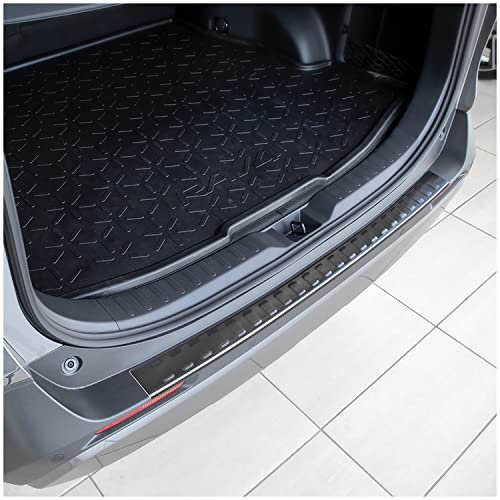 teileplus24 L661 Ladekantenschutz V2A Edelstahl kompatibel mit Toyota RAV4 5 XA5 2019- Abkantung, Farbe:Anthrazit gebürstet